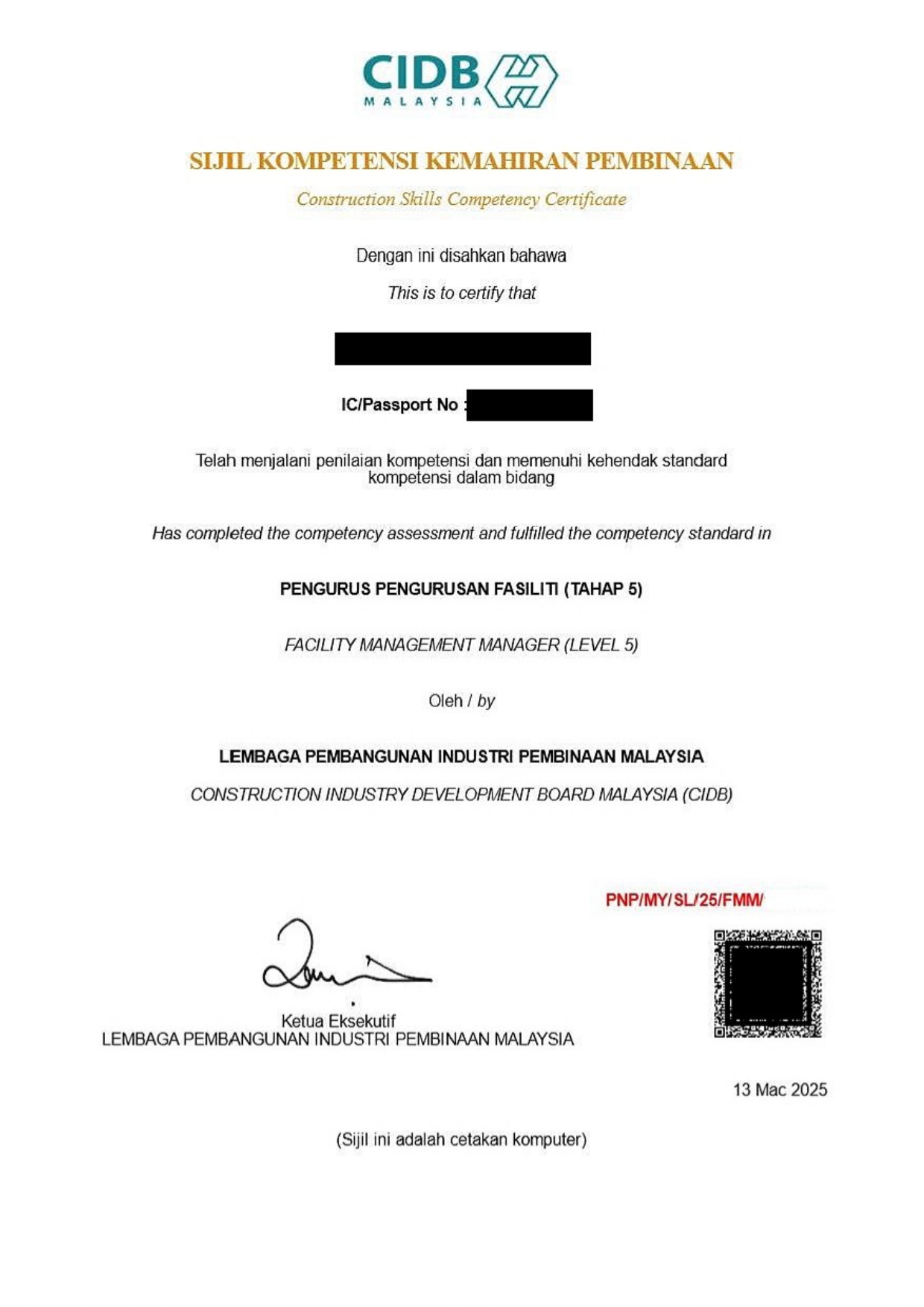Certificate FMM Preview